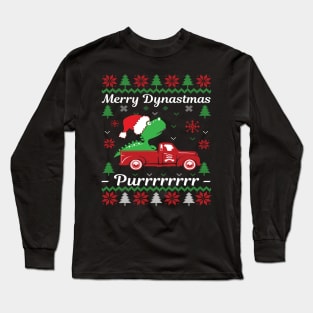 Merry Dynastmus Funny Ugly Christmas Sweater Graphic Long Sleeve T-Shirt